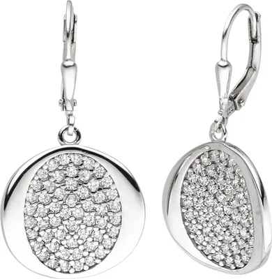 Produktbild von JOBO Ohrhänger 925 Sterling Silber 110 Zirkonia Ohrringe Boutons Silberohrringe