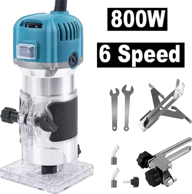 Obrázek produktu pro Frézka na dřevo – Elektrická frézka na hrany/horní frézka – 800 W – 30 000 ot./min – Ruční – AC – EU zástrčka – Braun
