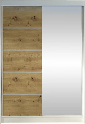 Produktbild von MIRJAN24 Schiebetürenschrank Lino III, mit Spiegel, Kleiderschrank vom Hersteller (Weiß / Artisan Eiche, mit RGB LED Beleuchtung)