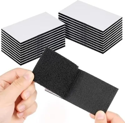 Produktbild von 40 Stück Klettband Selbstklebend, 50 * 10cm Klettverschluss Breit Klett Klebeband Klebepad zum Nähen für Wände Tür Kunststoffe Boden Gläser Metalle DIY Bürobedarf Bastelarbeiten