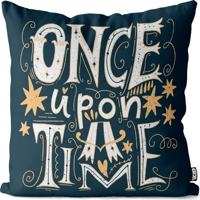 Produktbild von VOID Once upon a time Schrift Kissenbezug Kissenhülle Sofakissen Kissen Deko Outdoor-Kissen Dekokissen