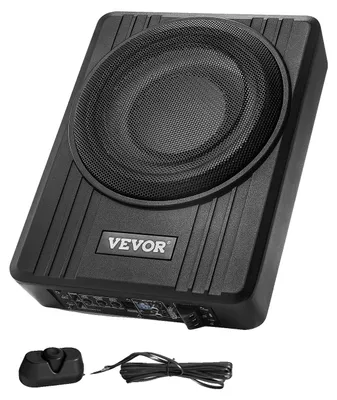Immagine prodotto di VEVOR subwoofer per auto sotto il sedile 300 W 254 mm subwoofer per auto sottile, sistema sub, ingresso livello alto/basso e controllo volume per SUV camion