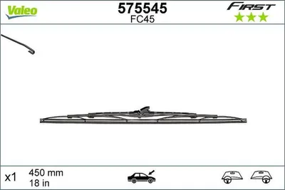 Produktbild von VALEO FIRST Scheibenwischer Wischblatt für OPEL INSIGNIA Caravan 450mm