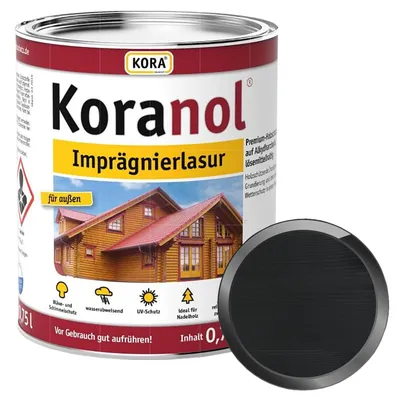 Produktbild von KORA Koranol Imprägnierlasur 0.75 Liter Anthrazit