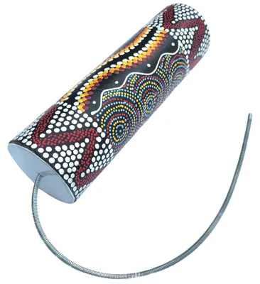 Productafbeelding van Handgemaakte dondertrommel - veer percussie-instrument - 25 x 7,5 cm