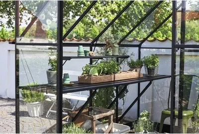 Produktbild von Tisch Halls für Gewächshaus Qube 88 244,7 x 64 cm schwarz