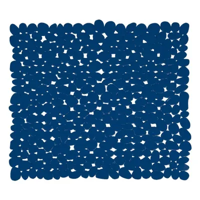 Produktbild von MSV 140890 Alfombrilla de PVC, Guijarro-Design, 53 x 0,1 cm, Azul Oscuro, Blau, Einfarbig, Quadratisch, Polyvinylchlorid (PVC), 53 x 53 cm