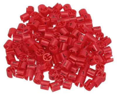 Kleiderbügelmarkierungen rot, 150 Stück, für Stangen 3,5 mm