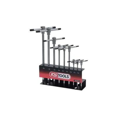Immagine prodotto di Set di chiavi KS TOOLS - Impugnatura a T - Su espositore in metallo - 9 pezzi - 158.5211
