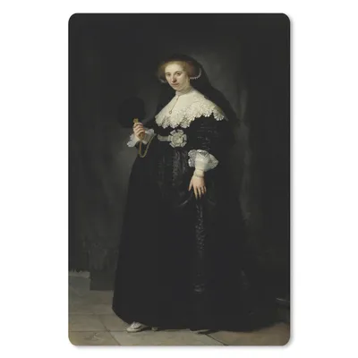 Produktbild von MuchoWow® Mauspad Mousepad Eheporträt von Oopjen Coppit - Rembrandt van Rijn 40x60 cm - Mousepads - Maus Mat - Pad - Mausunterlage - Schreibtisch Accesoire