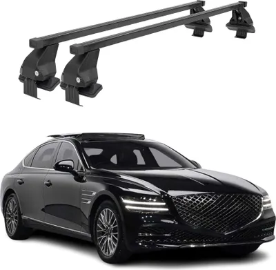 Image de Barres Transversales Menabo pour Genesis G80 2017-2025 Noir