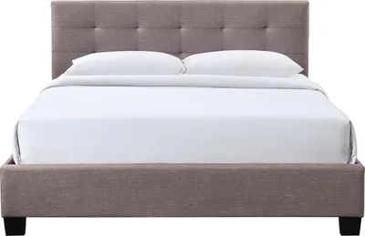 Produktbild von Miliboo - Bett 160 x 200 Stoff Beige gepolstert MARQUISE