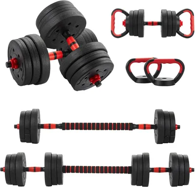 Produktbild von TEENO Kurzhantel-Set, 30 kg/20 kg/15 kg, verstellbare Hanteln, Gewichtheben, Trainingsset für Mann/Frau, Kurzhantel-Set, effektiv für Bodybuilding
