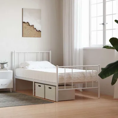 Image de vidaXL Matelas mousse blanc 80x210 cm degré de fermeté H2 H3