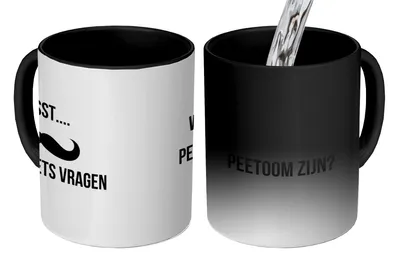 Obrázok produktu pre KitchenYeah® Magický hrnček Magický hrnček Magický citát - Príslovia - Chcem sa ťa na niečo opýtať 350 ml hrnček na zmenu farby nápad na darček - magický hrnček - fotohrnček - keramické hrnčeky - obrázky - Tas