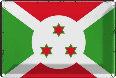 Produktbild von vianmo Blechschild 12x18 cm Burundis Burundi Flagge Fahne Wappen