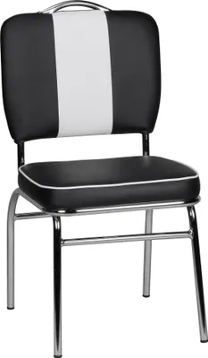 Produktbild von Wohnling Esszimmerstuhl American Diner 50er Jahre Retro Schwarz Weiß WL1.716
