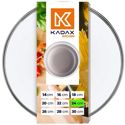 Produktbild von KADAX Glasdeckel "Tolfa", Deckel mit Griff aus Silikon, mit Dampfloch, Topf- und Pfannendeckel, 24 cm, Beige