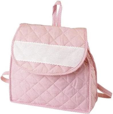 Produktbild von Gepolsterter Kindergartenrucksack für Kinder mit Aida-Einsatz zum Besticken, in Rosa, 27 x 28 x 5 cm, ideal für den Kindergarten und Ausflüge