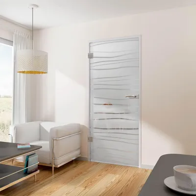 Produktbild von inova Glastür 834 x 1972 mm, Mistral-Motiv, ESG, Beschlag DB05