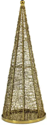 Produktbild von Metall Kegel Baum gold 15 x 40cm
