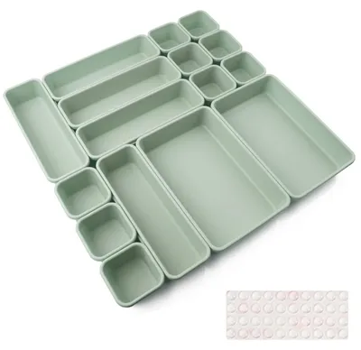 Obrázek produktu pro Solidchoice - 16 kusů plastových organizérů do zásuvek - organizér na kosmetiku a drobné předměty, dostupný ve 3 velikostech