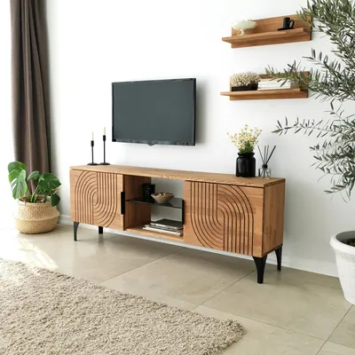 Immagine prodotto di Skye Decor, Lidya - Oak, mobile TV, rovere, 100 % LEGNO DI PINO MASSICCIO, 150 x 30 x 40 cm