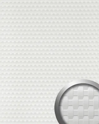 Immagine prodotto di Pannello murale autoadesivo WallFace STRUCTURE 24954 monocolore plastica bianco opaco 2,6 m2