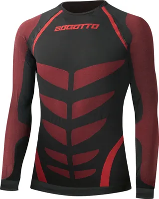 Produktbild von Bogotto Cool+ Langarm Funktionsshirt, schwarz/rot, M/L