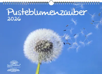 Produktbild von Pusteblumenzauber DIN A3 Kalender für 2026 Löwenzahn Blumen Blüten - Seelenzauber