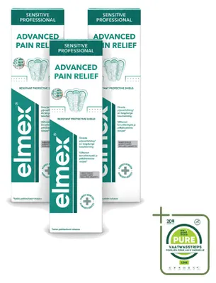 Image de 3 tubes de dentifrice Elmex Sensitive Professional, formule Pro-Argin, 75 ml, lot de 3