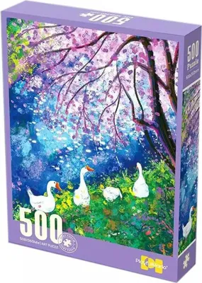 Produktbild von Puzzle mit Gänse-Motiv, 500 Teile, aus stabilen Kartonteilen mit präzisem Laserschnitt