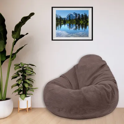 Produktbild von Dreamroots Bean Bag 90x90x100cm Sitzsack Sitzkissen Boden Chill Sack Bubibag Sitzsack Sitzsack mit Füllung, Roasted Cocoa