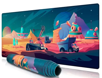 Gaming-Mauspad XXL 80x30 cm, rutschfest, mit genähter Kante