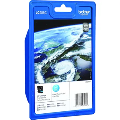 Produktbild von Brother LC985C Tintenstrahl Tintenpatrone - Cyan - Original - 1 Pack - Tintenstrahl - 260 Seiten - 1er Pack