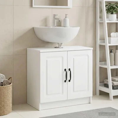 Obrázek produktu pro Maison Exclusive – Skříňka pod umyvadlo UTRECHT, bílá, 59,5 x 31,5 x 59 cm