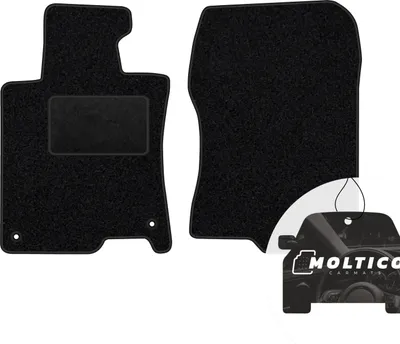Produktbild von moto-MOLTICO Vorne Fußmatten Auto Velours Autoteppiche Schwarz Automatten Set 2-teilig passend für Honda Accord VIII 2008-2015