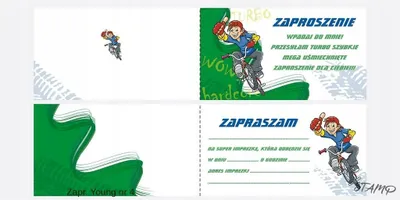 Zdjęcie produktu dla Zaproszenia Young Chłopiec wzór nr 04