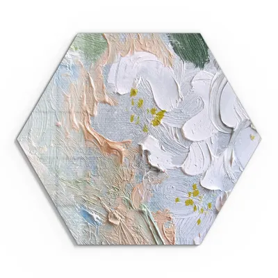 Produktbild von DEQORI Glasbild Echtglas 55x48 cm 'Pastellblütenmeer' Wandbild Bild modern Deko