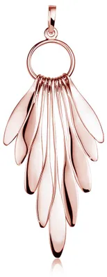Produktbild von MATERIA Kettenanhänger Rosegold Damen groß - 925 Silber Anhänger Tropfen Gold vergoldet wahlweise mit Kette KA-449-Rose