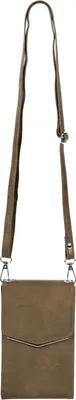 Produktbild von styleBREAKER Mini Umhängetasche mit V-Klappe und Metall Detail | kleine Handytasche zum Umhängen | elegante Crossbody Bag mit Kartenfächern für Damen