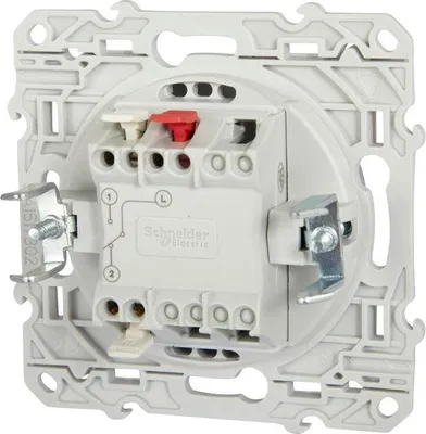 Image de Interrupteur Va-Et-Vient Odace, Gris Aluminium