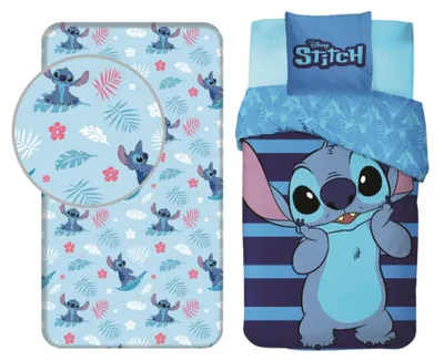 Image de Ensemble de literie Lilo & Stitch : couette et drap-housse