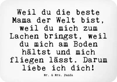 Produktbild von Mr. & Mrs. Panda Kühlschrankmagnet Weil du die beste... - Weiß - Geschenk, beste Mama, wandmagnet, spruchmagnet, Liebe, Danke, Mutter, zettelhalter, Spruch, Sprüche