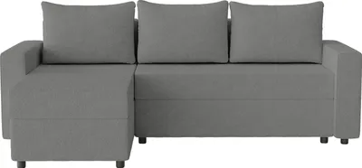 Produktbild von FEDVE Ecksofa Goka L aus Bouclé-Stoff mit Schlaffunktion, Graphit