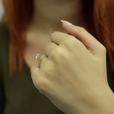 Produktbild von 0,41 Carat Solitär Diamant Ring Meisterstück 14 Karat Weißgold