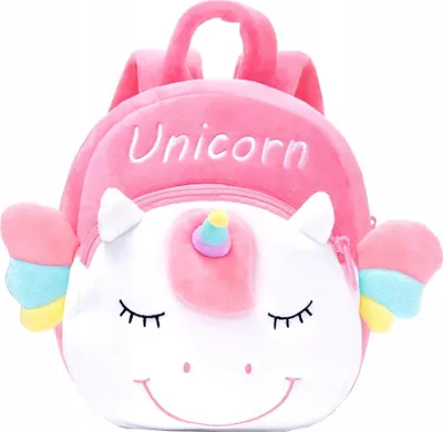 Produktbild von Rucksack - Einhorn - Fantasievolles Design - Kinder - Vorschule - Weicher Plüsch - Verstellbare Träger