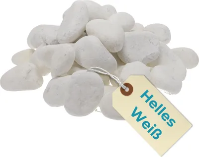 Produktbild von Kieselsteine Garten Zierkies Weiß Aquarium Kies Carrara Marmorkies Dekostein Weiße Kieselsteine Zierstein Marmor Kies Weiß 25 kg 40-60 mm