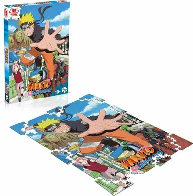 Image de Puzzle Naruto Shippuden Retour à Konoha 1000 pièces - Coups gagnants - Dessins animés et BD - Adulte - Bleu