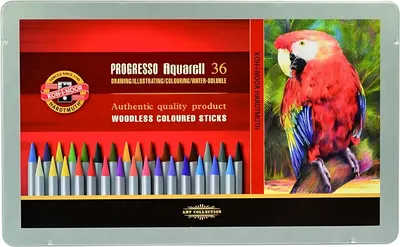 Produktbild von Progresso Aquarell- Vollminenstifte  36er Set im Metalletui